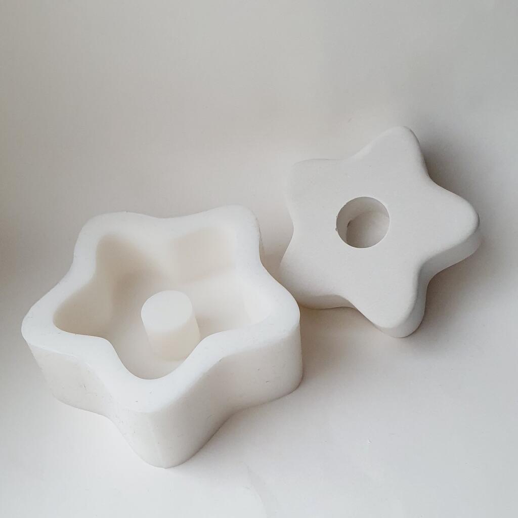 Силиконовая форма подсвечник Звезда