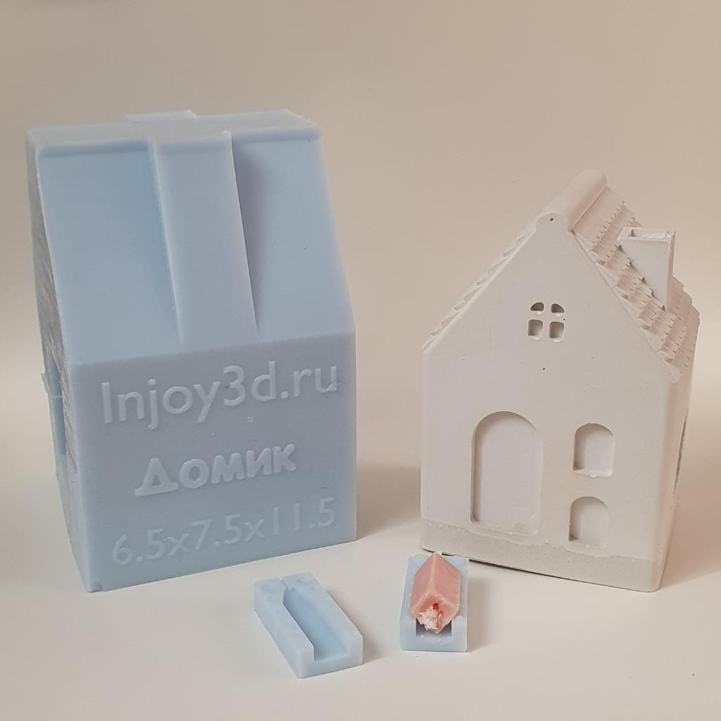 Силиконовая форма Домик и минисвечка