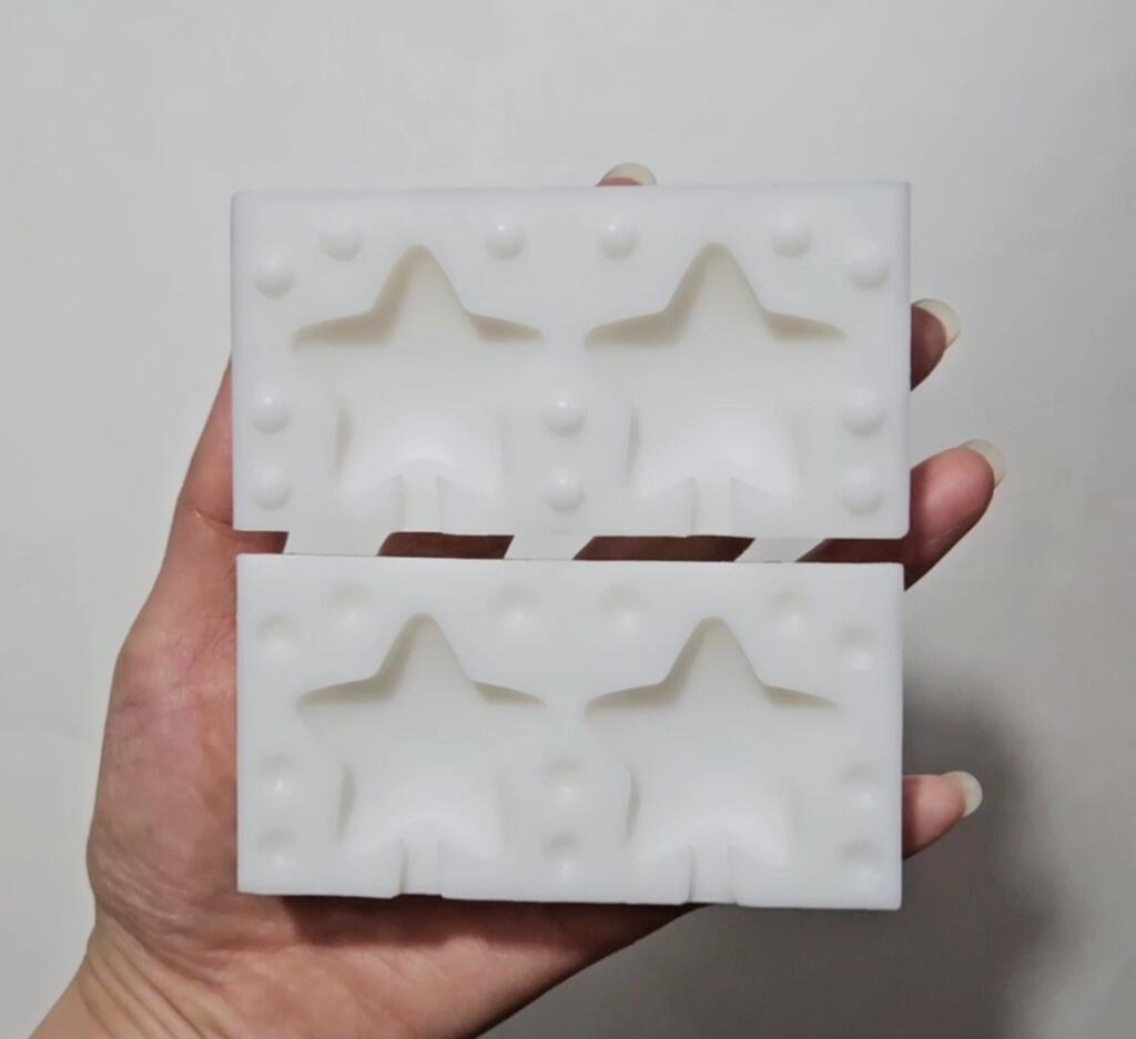 Силиконовая форма бентосвечи палетка Звёздочки