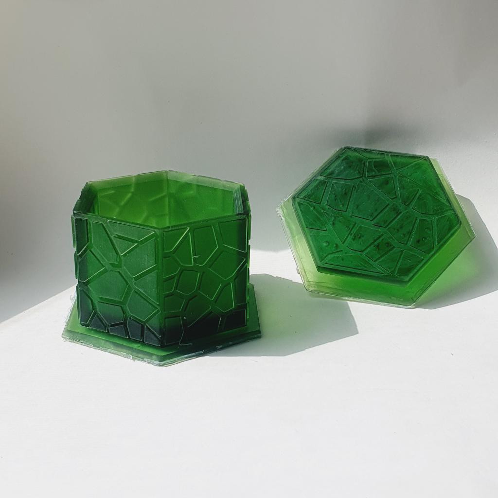 Модель (набор) для силикона Стакан многоугольник Камешки 112