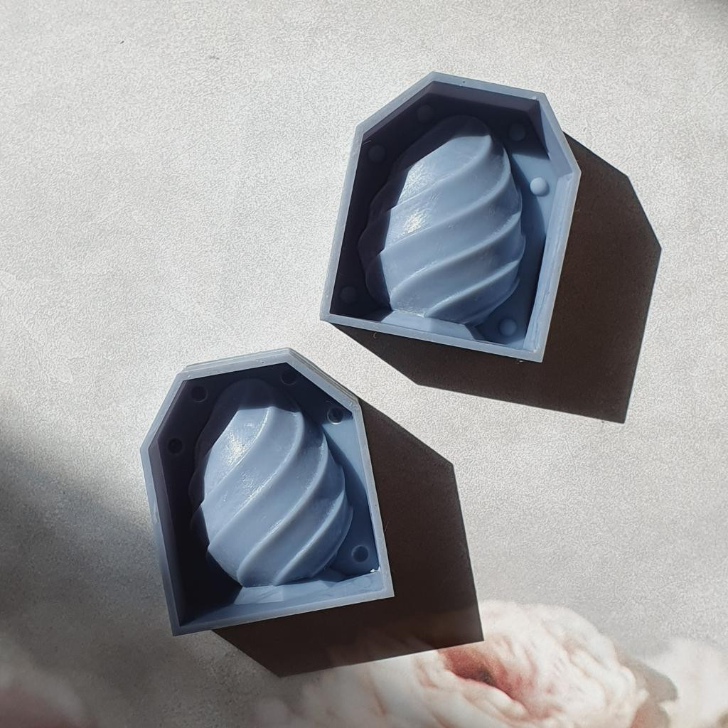 Модель для заливки силиконом "Яйцо спиралька"