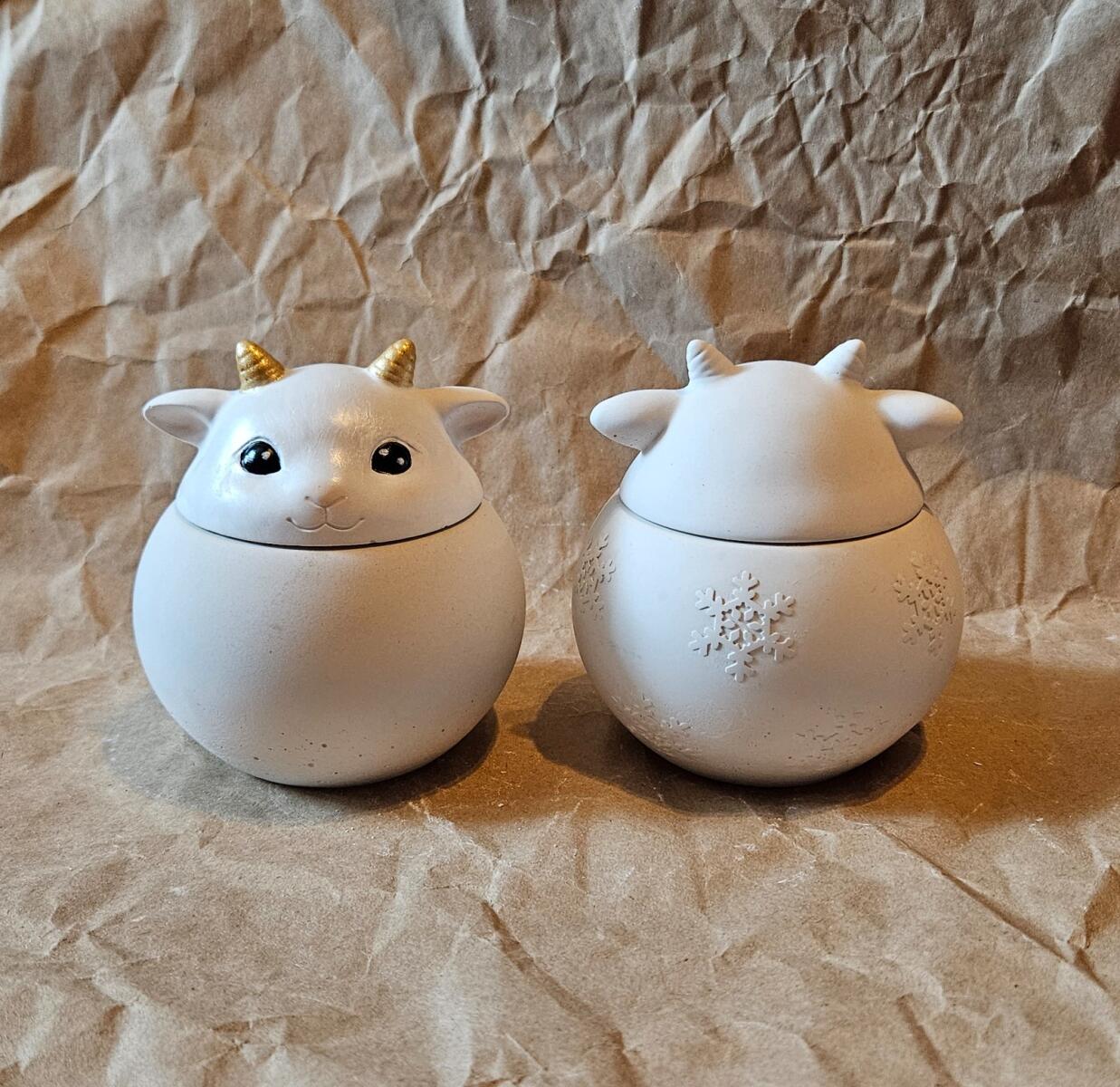 Силиконовая форма Коза (крышка) и стакан шар