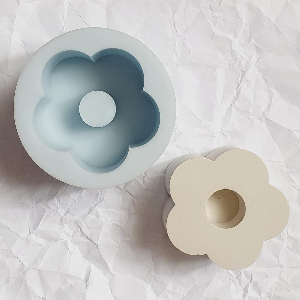 Силиконовая форма держатель (подсвечник) Цветочек