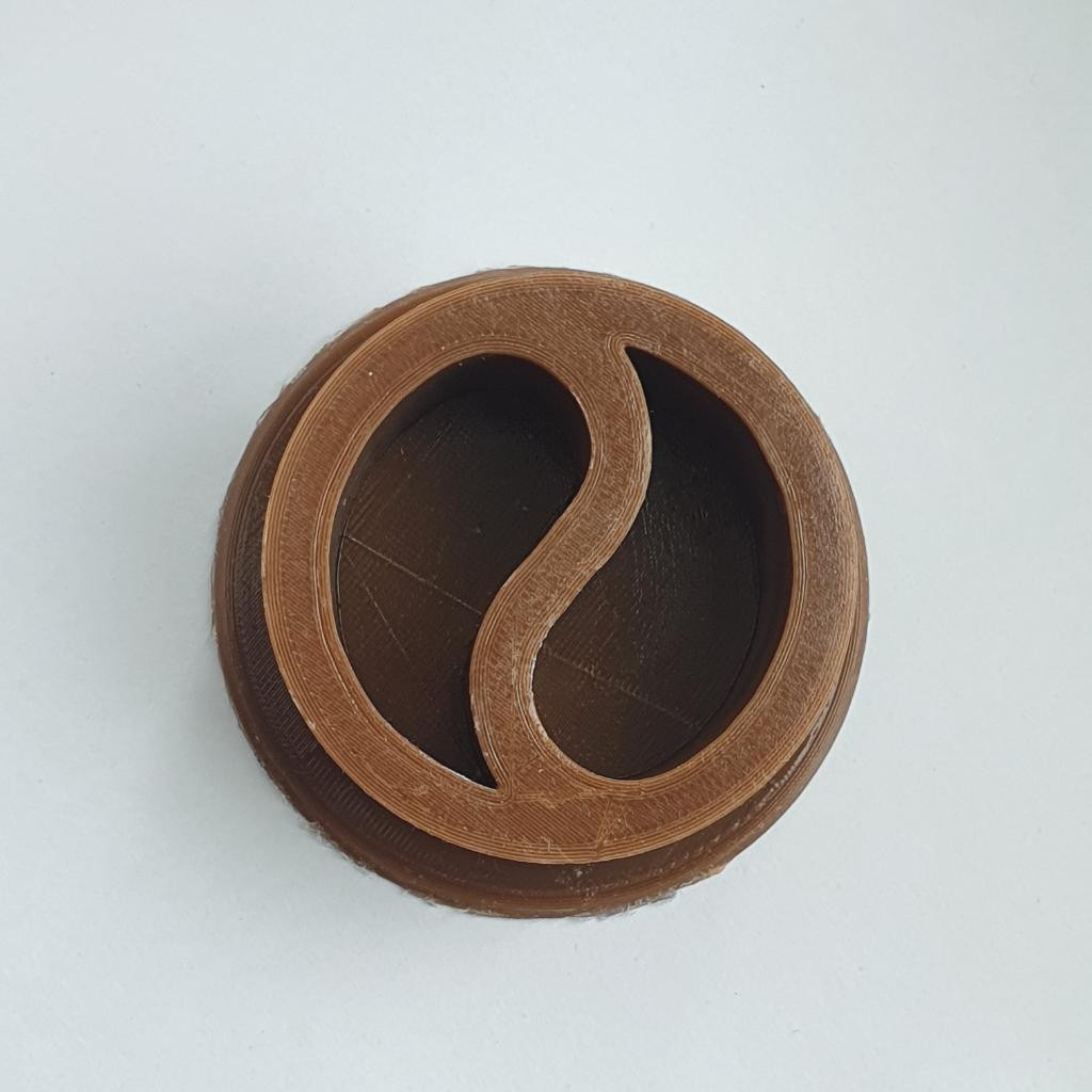 Модель для заливки силиконом Инь Янь с основой и раздельными опалубками