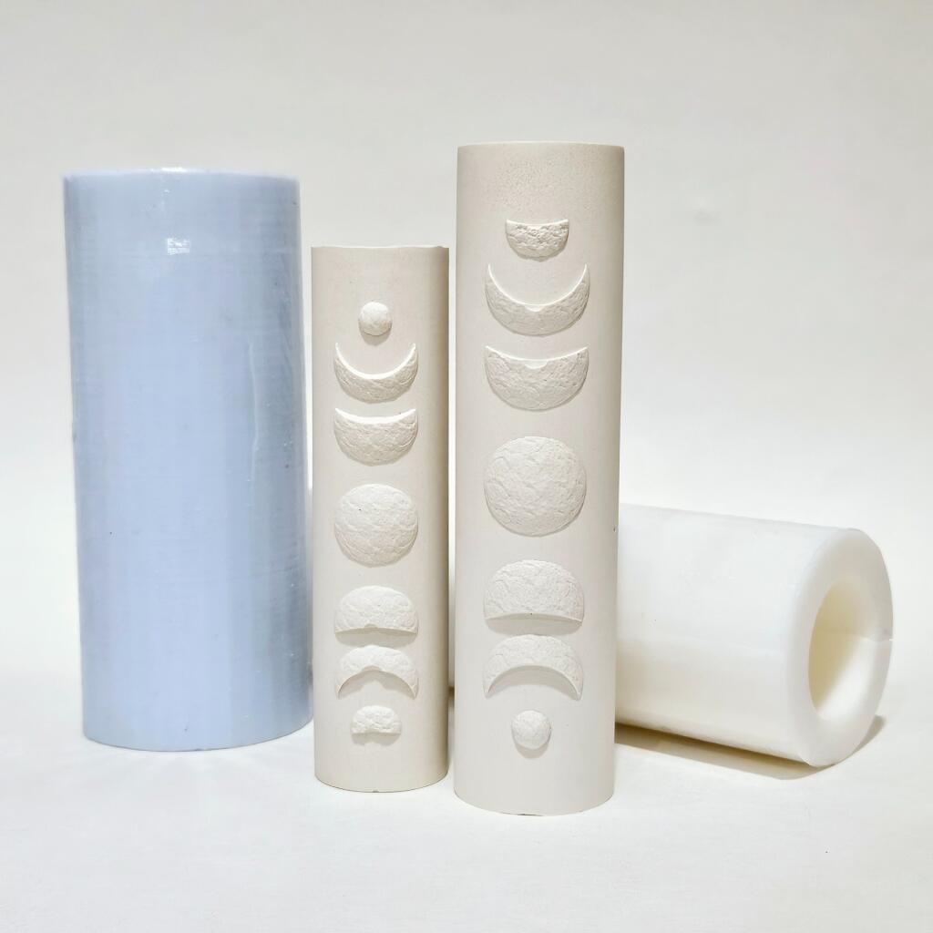 Силиконовая форма для столбовой свечи Фазы луны