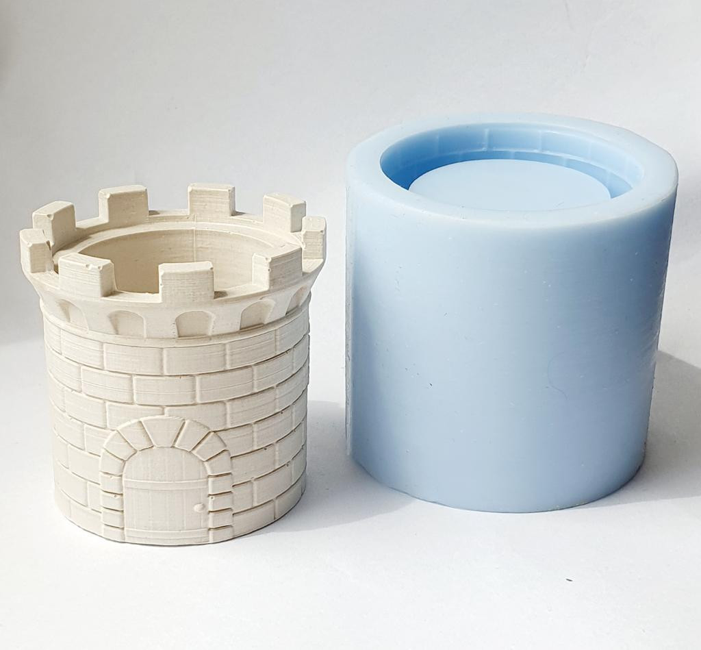 Силиконовая форма Башня с крышей