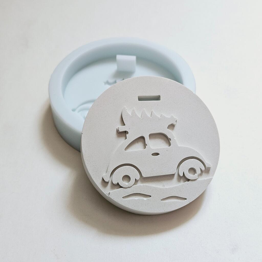 Силиконовая форма саше Новогодняя машинка