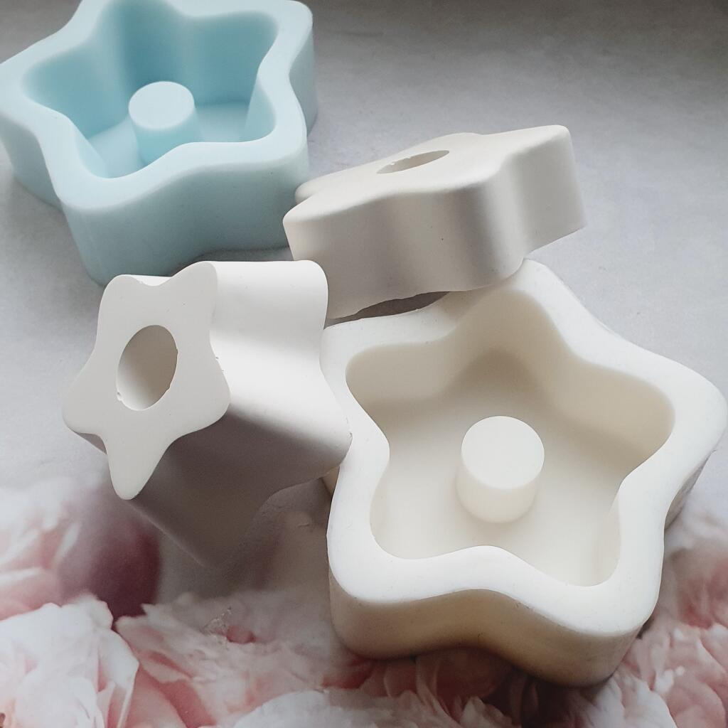 Силиконовая форма подсвечник Звезда