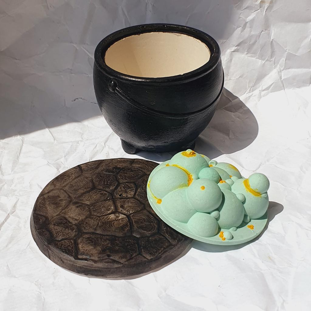 Силиконовая форма (набор) Круглый котелок с крышкой и подносом