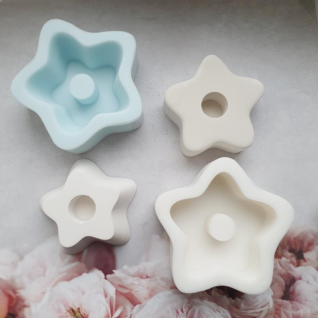 Силиконовая форма подсвечник Звезда