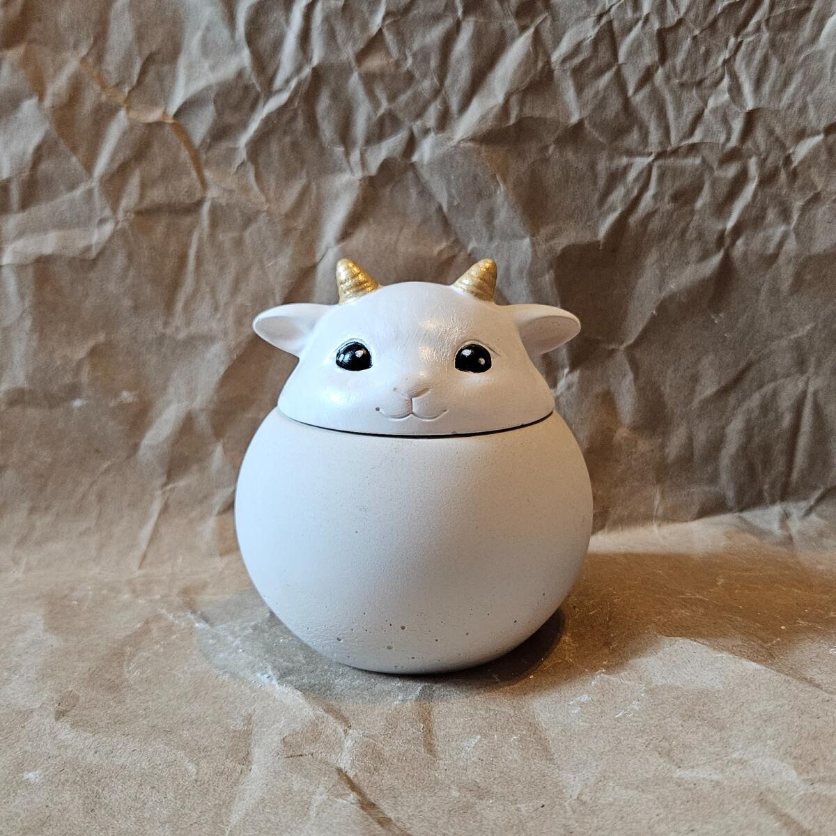 Силиконовая форма Коза (крышка) и стакан шар