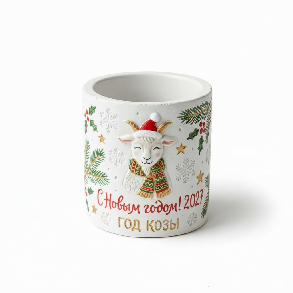 Новогодний стакан с козой
