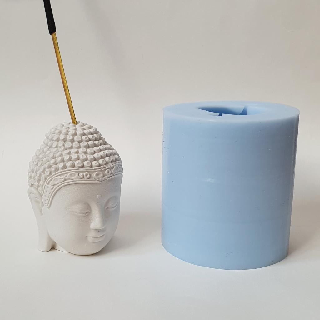 Силиконовая форма  Будда с отверстием для благовония