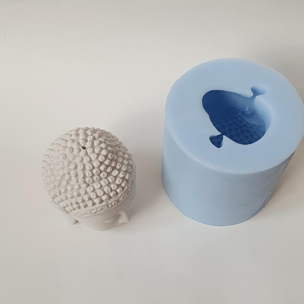 Силиконовая форма  Будда с отверстием для благовония