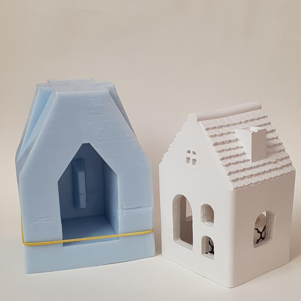 Силиконовая форма  Домик и мини свечка