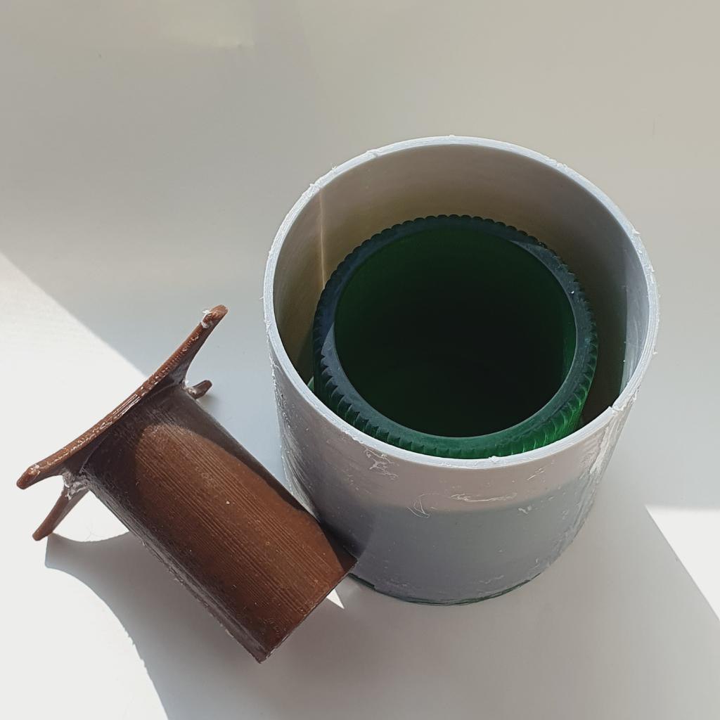 Силиконовая форма  Кашпо с полосками 192